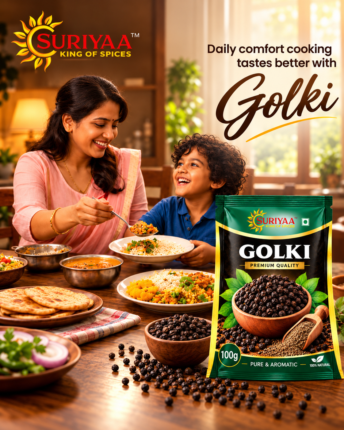 Suriyaa Premium Golki (Black Pepper) – Pure & Aromatic