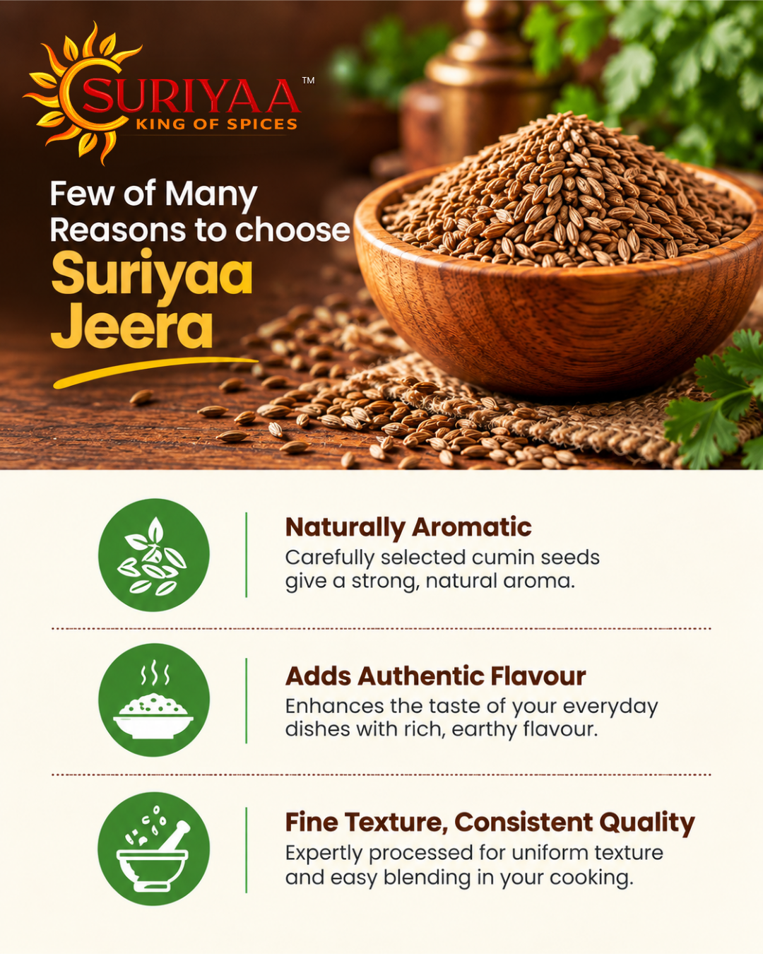 Suriyaa Premium Jeera (Cumin Seeds) – Pure & Aromatic